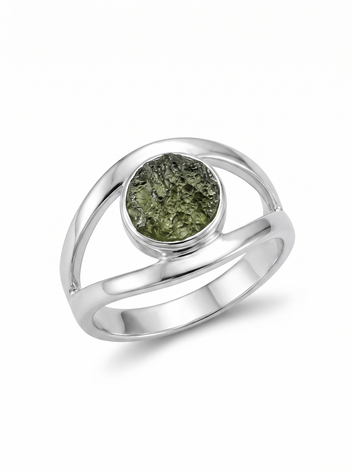 Moldavite Ring,925 Solid Sterling Silver Ring, Raw Stone Moldavite, Genuine Czech Republic Moldavite Gemstone Ring, Gift For Mom