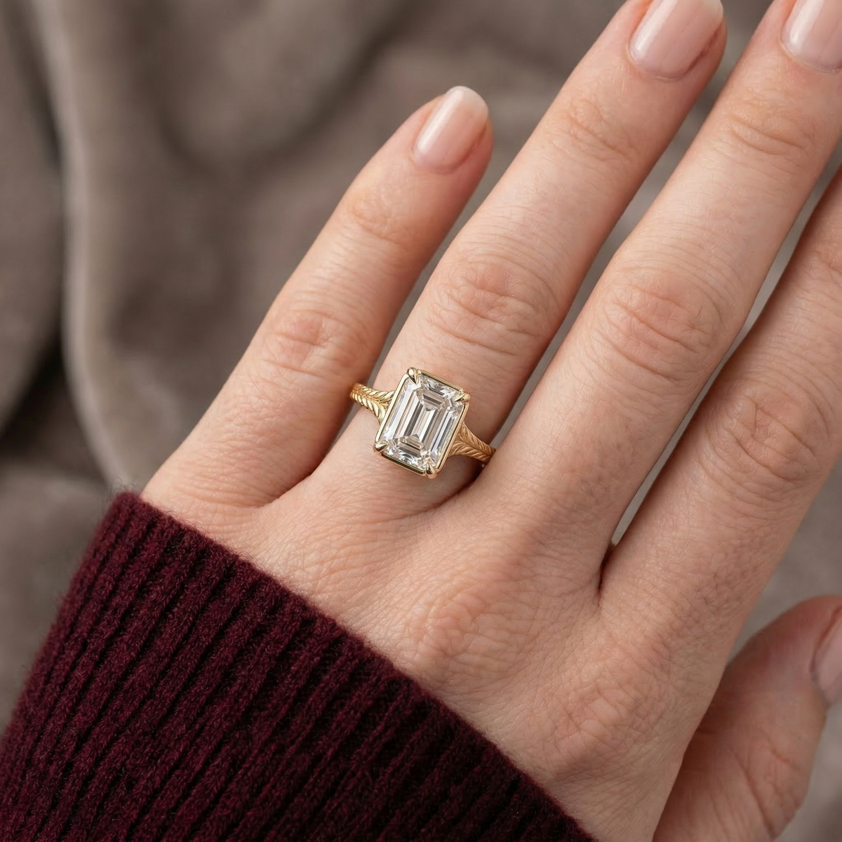 The Gilda Engagement Ring | Emerald Cut