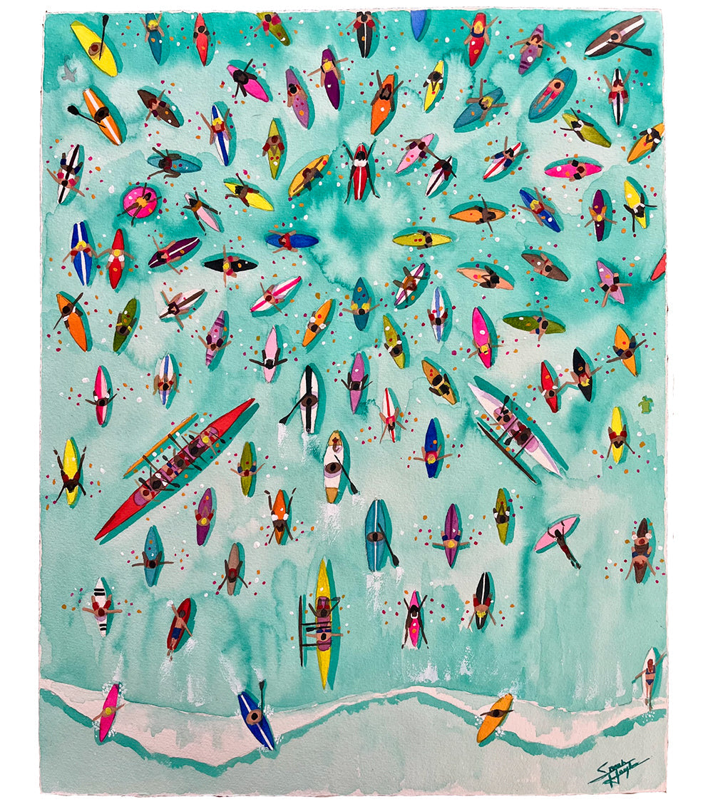Paddle Out for Lahaina #134 by Sarah Houglum