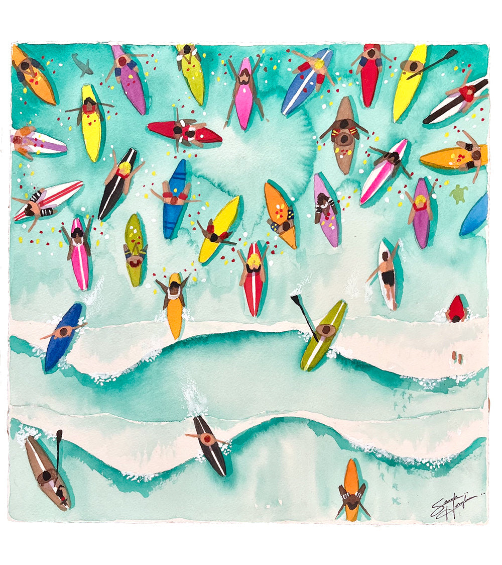 Paddle Out for Lahaina #125 by Sarah Houglum