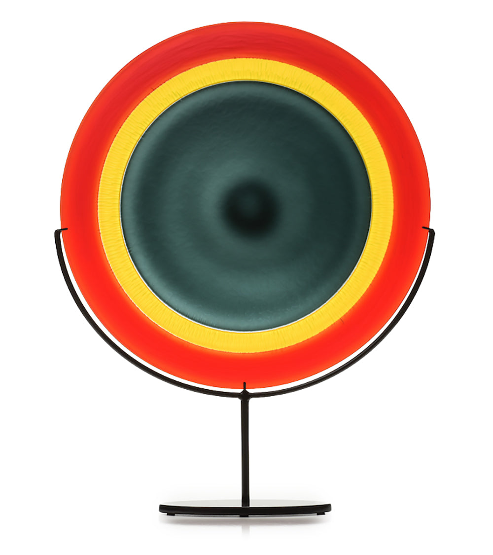 Glass "Fish Eye Red/Yellow" by Jonathan Swanz