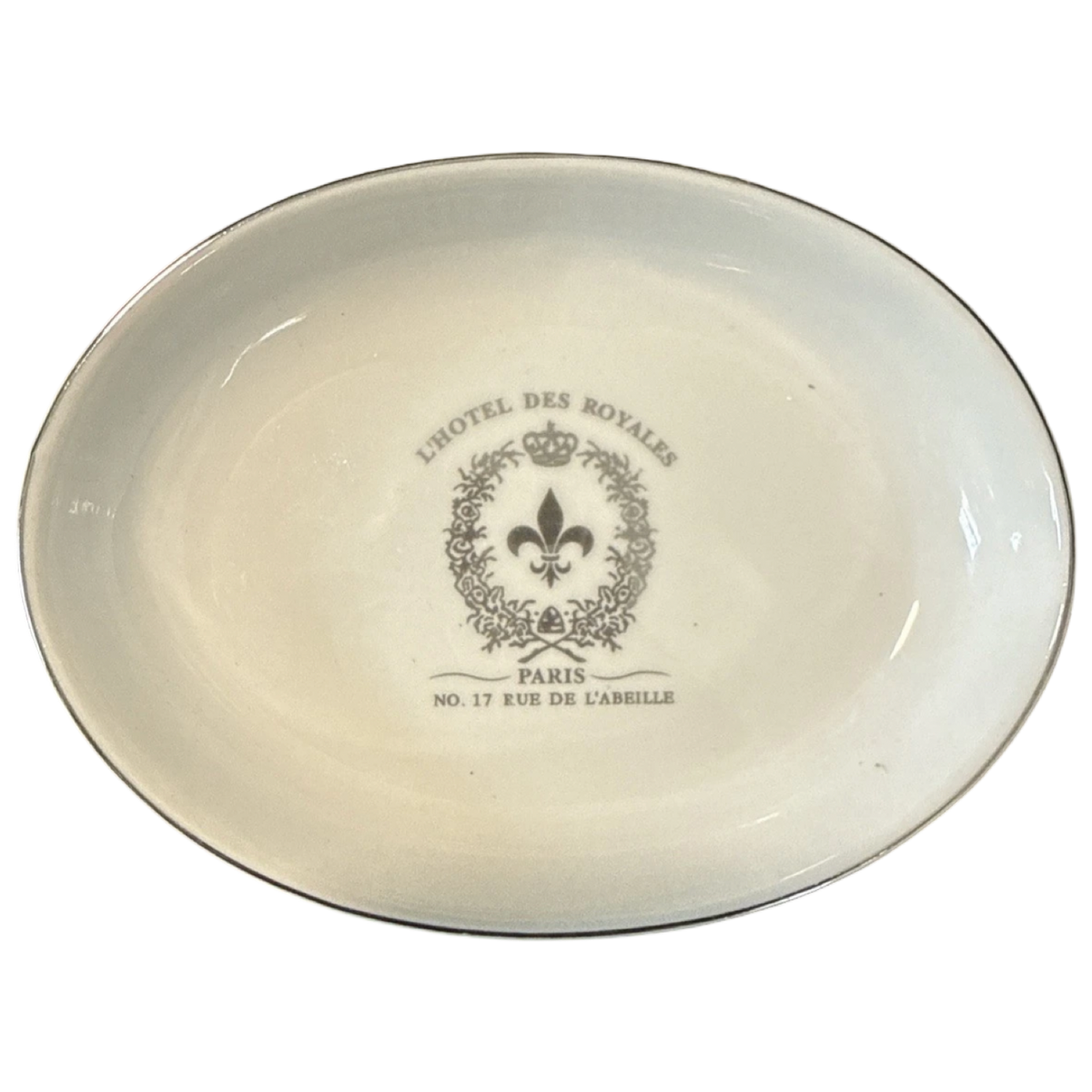 Vintage French Hotel Style Oval Trinket Dish