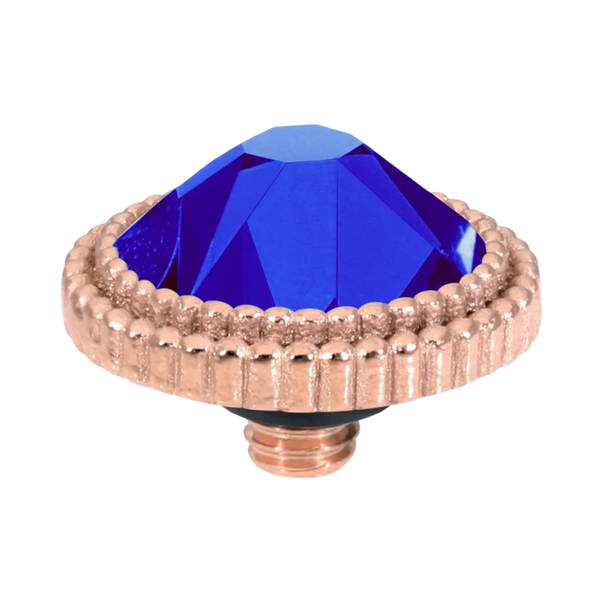 QUDO Flat Fabero Top Rose Gold | Blue Crystal Collection
