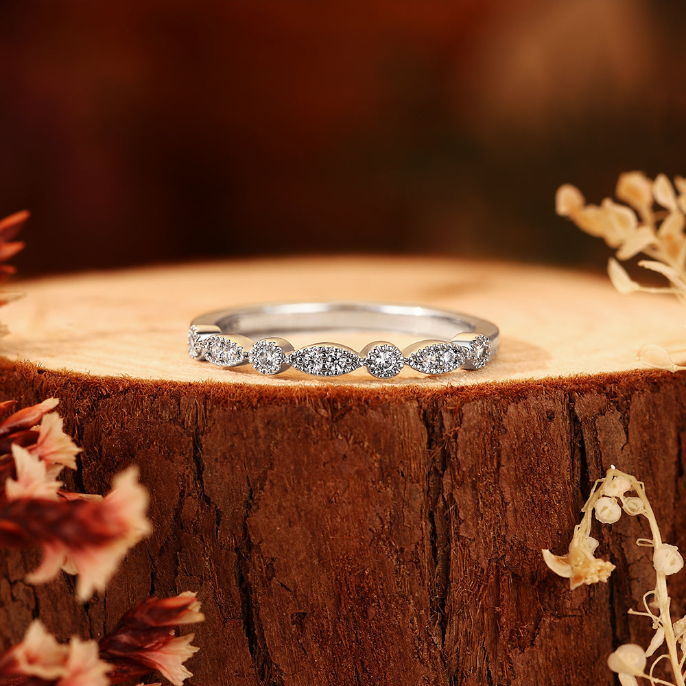 2PCS Oval Moss Agate Bridal Ring Set, Art Deco Starburst Halo Ring, Moissanite Wedding Band