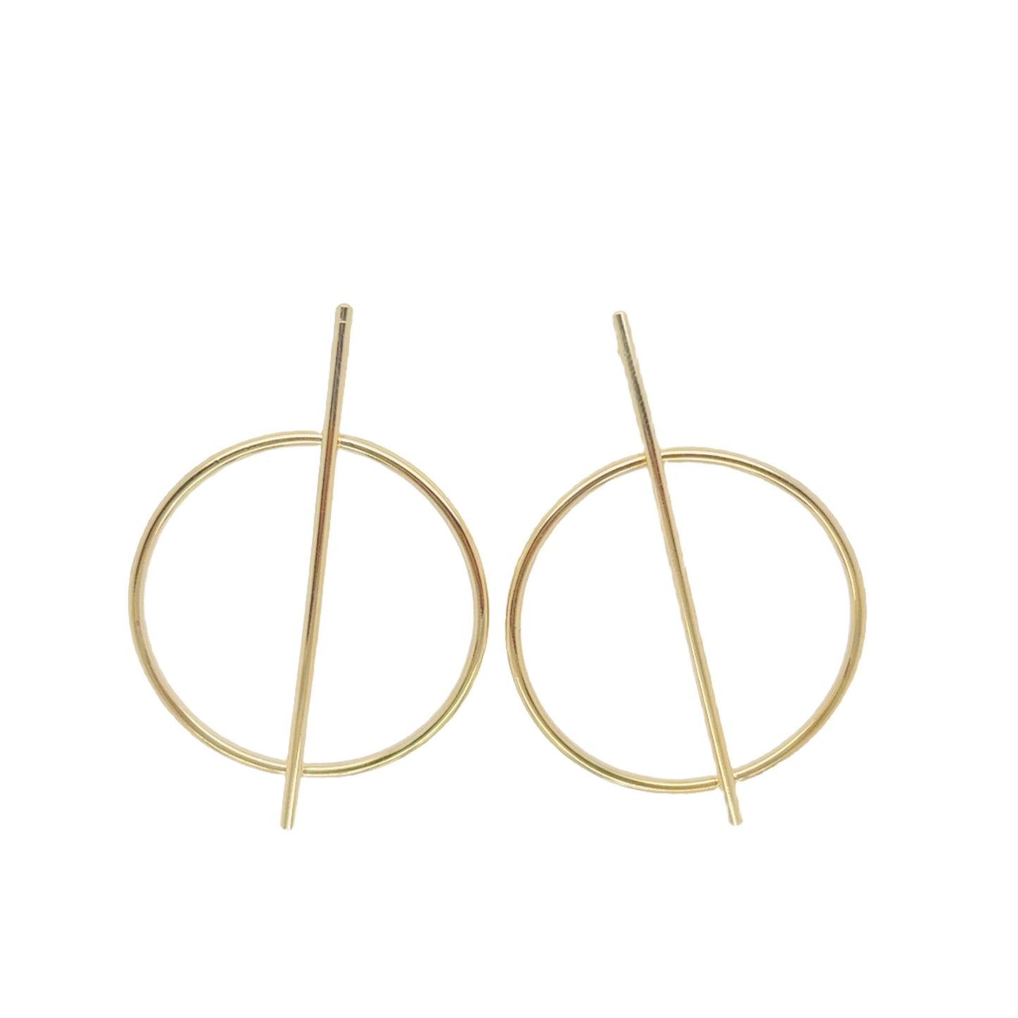 Olivia Gold Hollow Circle Division Earrings