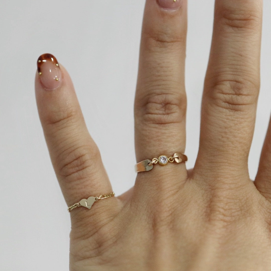 14 Karat Gold Fill and Cubic Zirconia Bold Ring