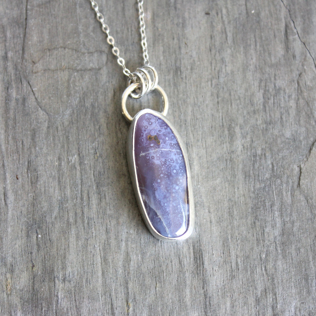 Long Oregon Holley Blue Pendant Necklace | PNW Gemstone Jewelry