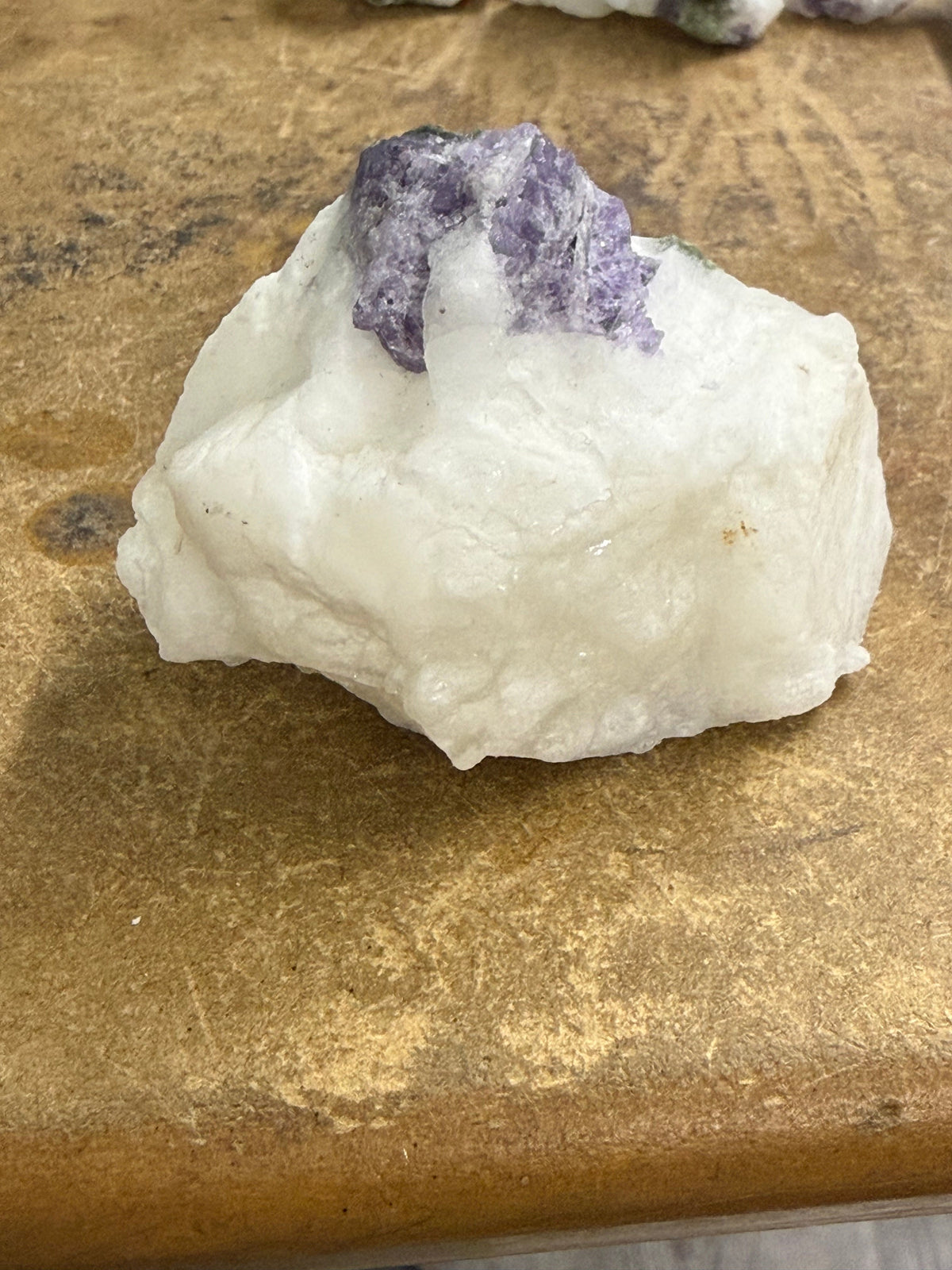 Purple Scapolite (Marialite)W/ Dioptase (15)