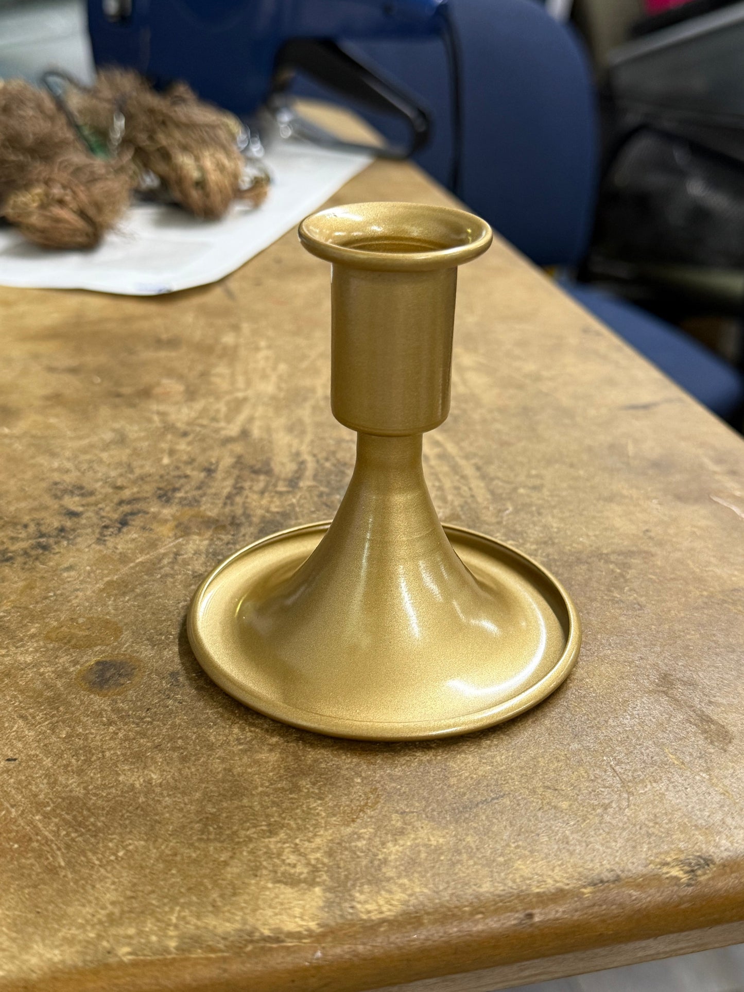 Gold Taper Candlestick Holder