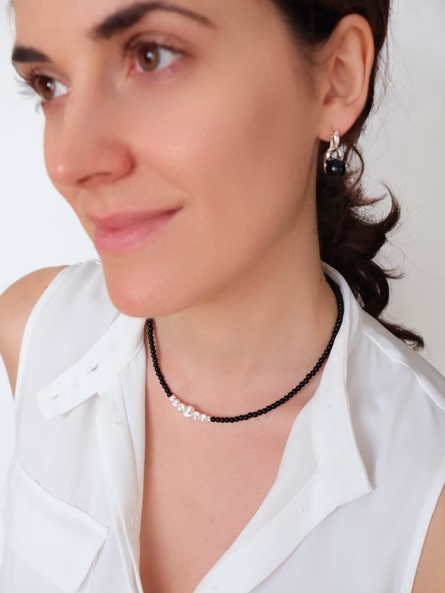 Onyx Beaded Choker
