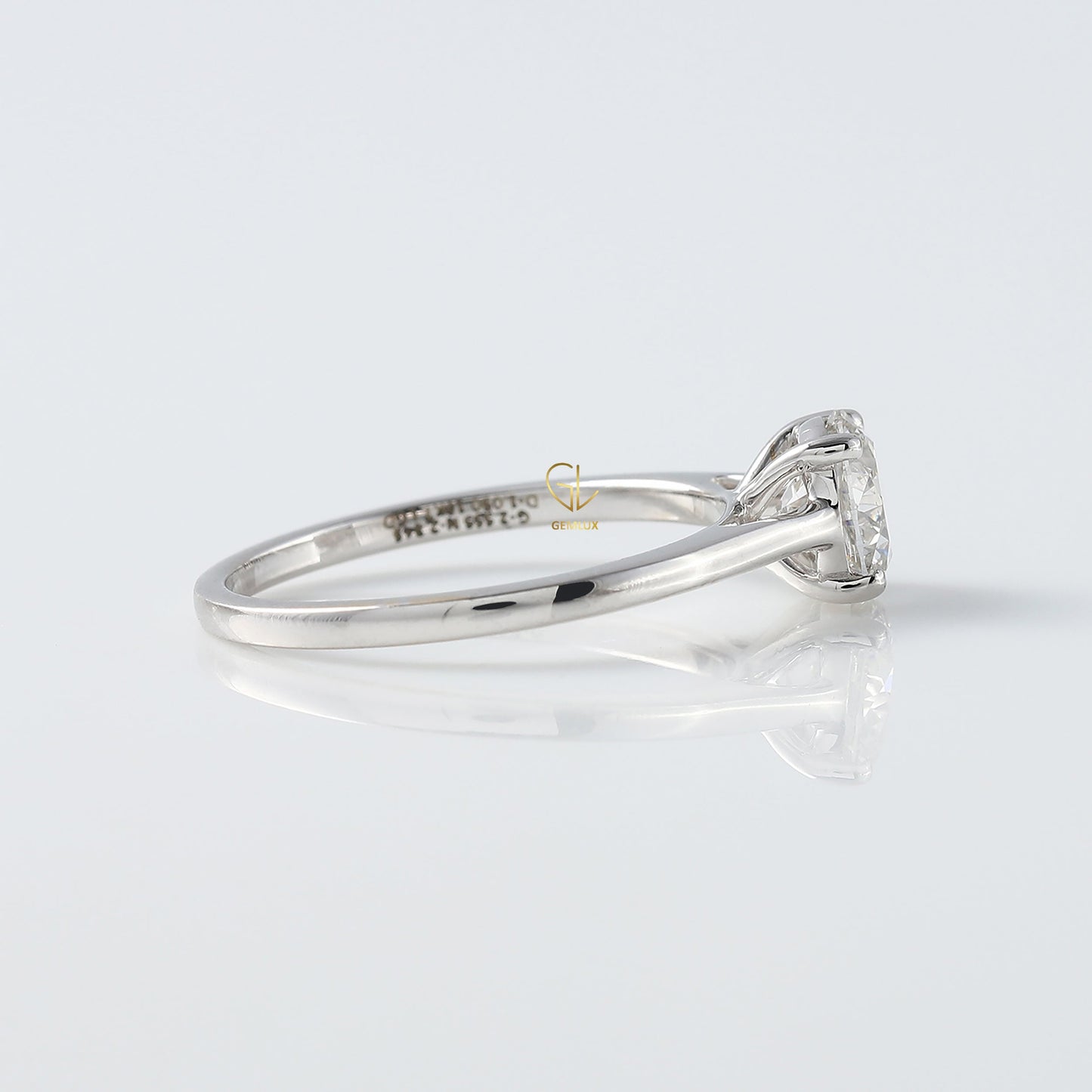 Round Cut Moissanite Solitaire Engagement Ring