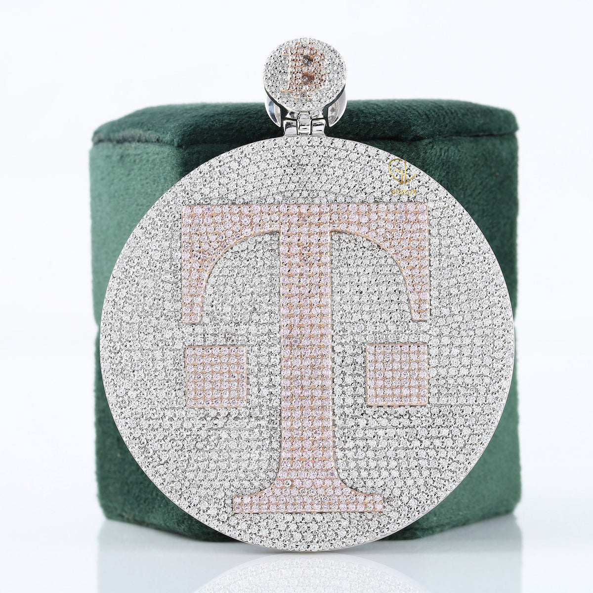 Iced Out Lab Grown Diamond Custom Letter Circular Hip Hop Pendant