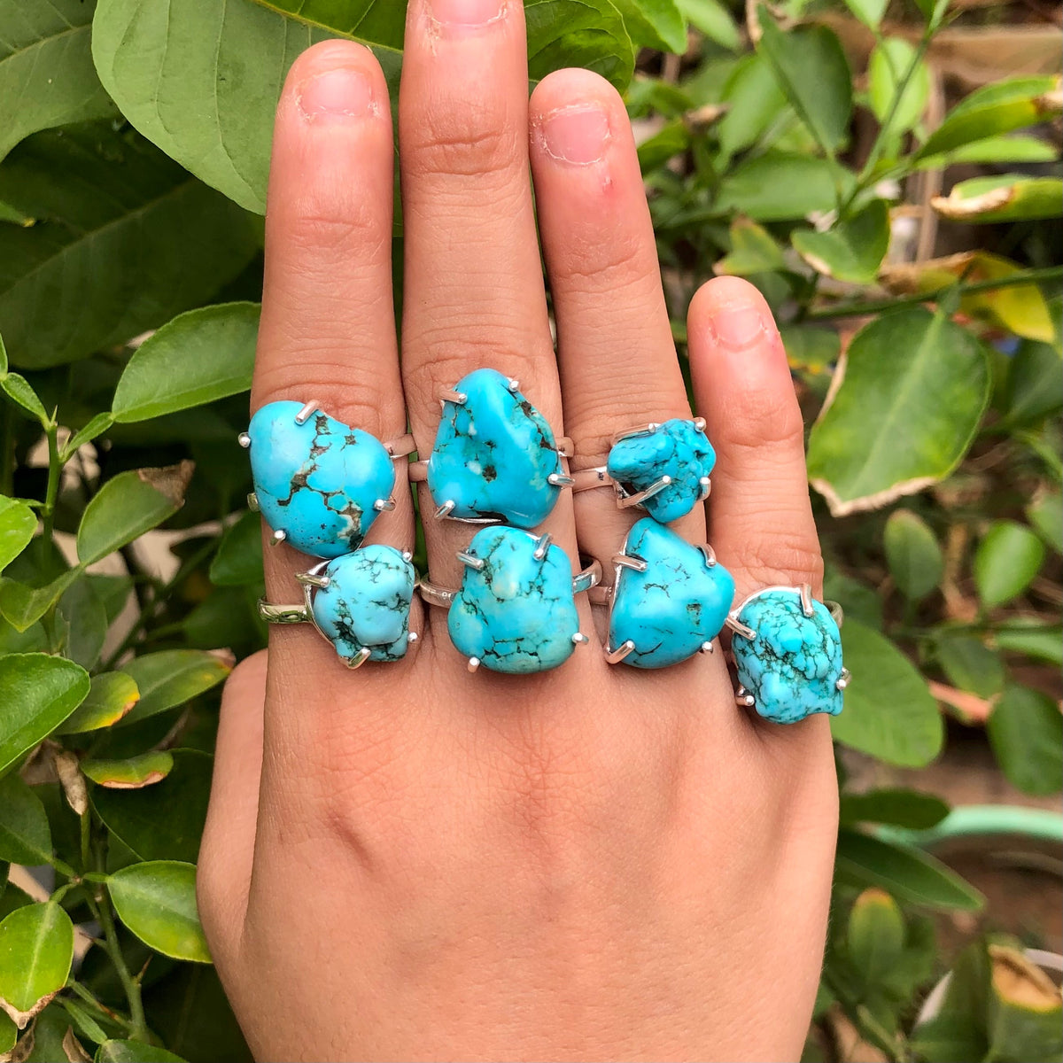 Turquoise Ring, 925 Sterling Silver Ring, Raw Turquoise Ring, Chunky Turquoise Ring, Uncut Gemstone Ring, Gift For Her