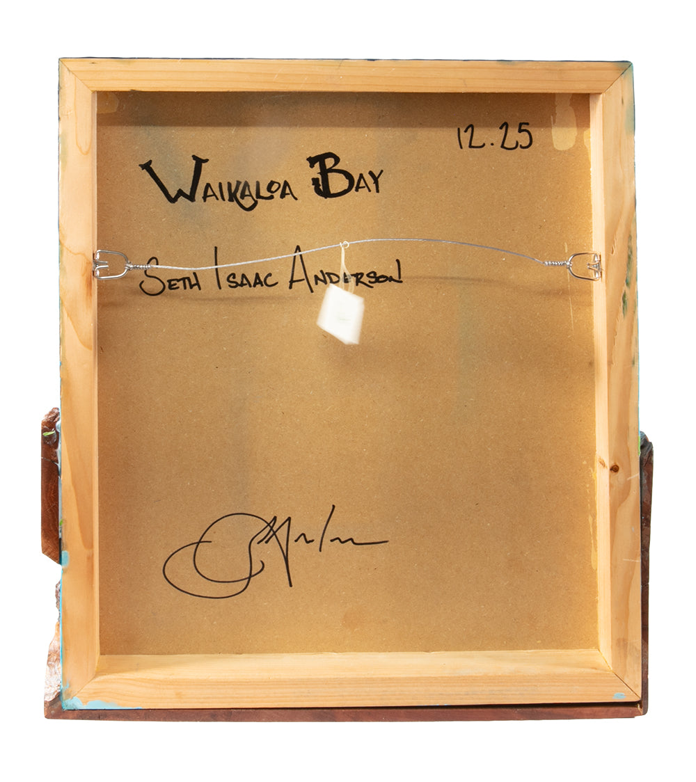 Koa/Resin Wall Art "Waikuloa Bay" by S. Isaac Anderson