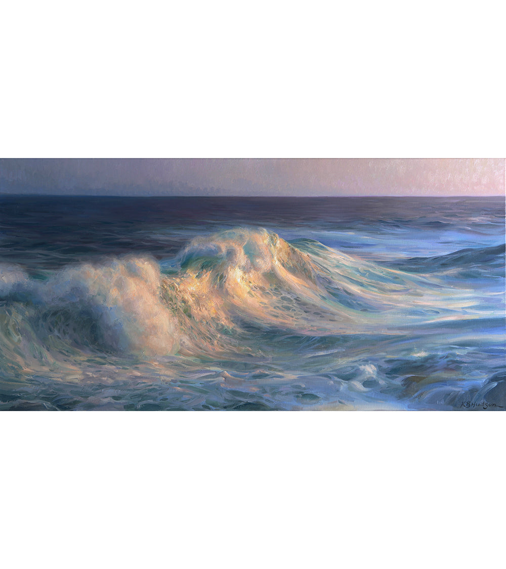 Breaker at Sunset by Kathleen Hudson