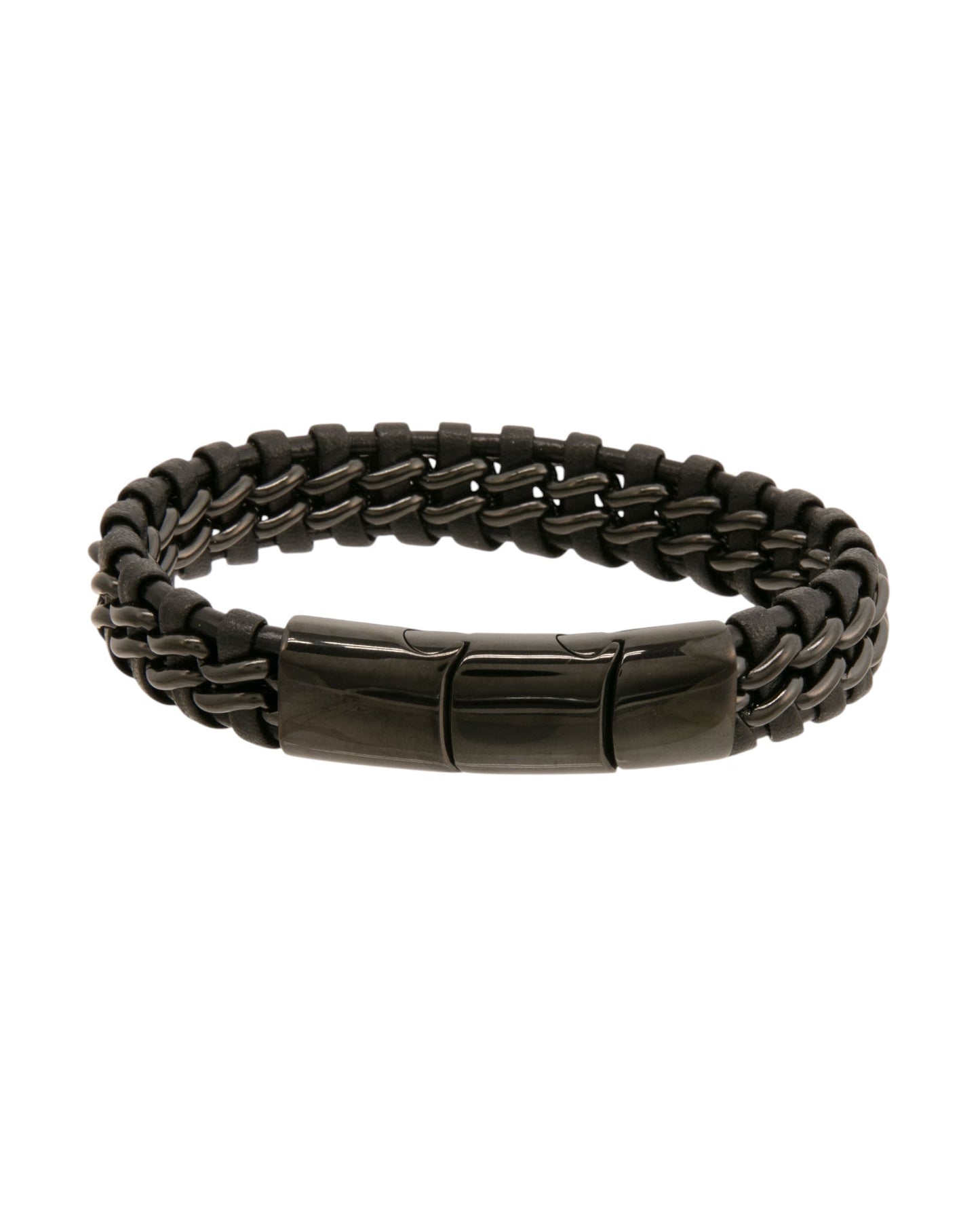Mens Bracelet Black Braided