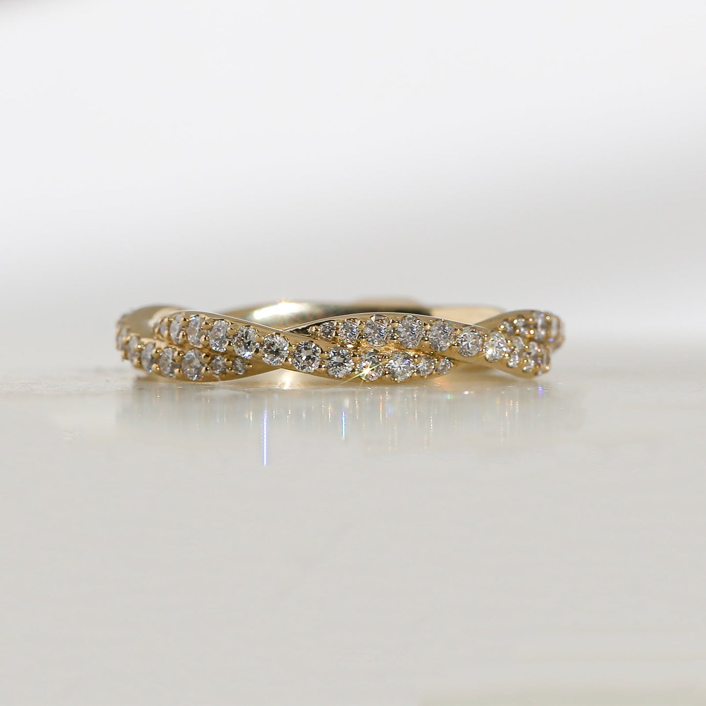 0.5 Carat Lab Grown Diamond Double Helix Ring (3.3 mm)