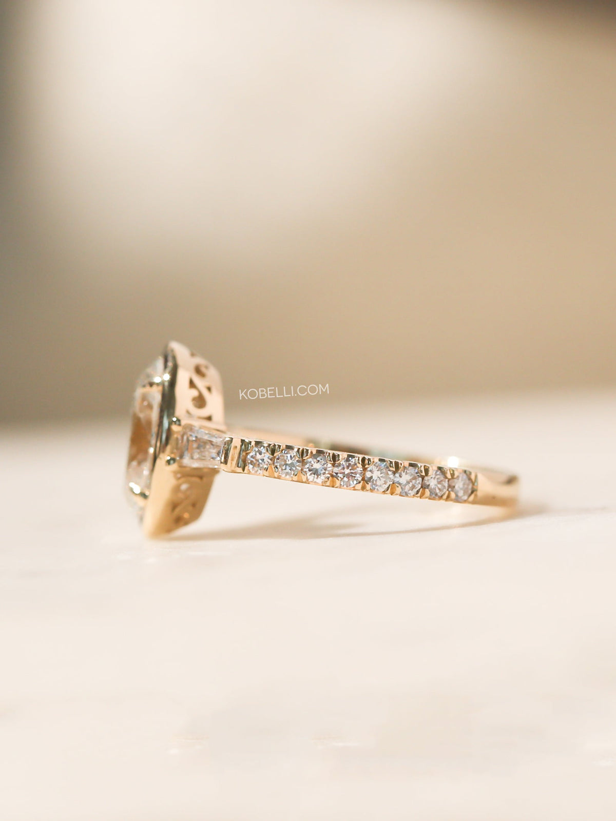 2.6 Carat Lab Grown Diamond Collet Sona Ring