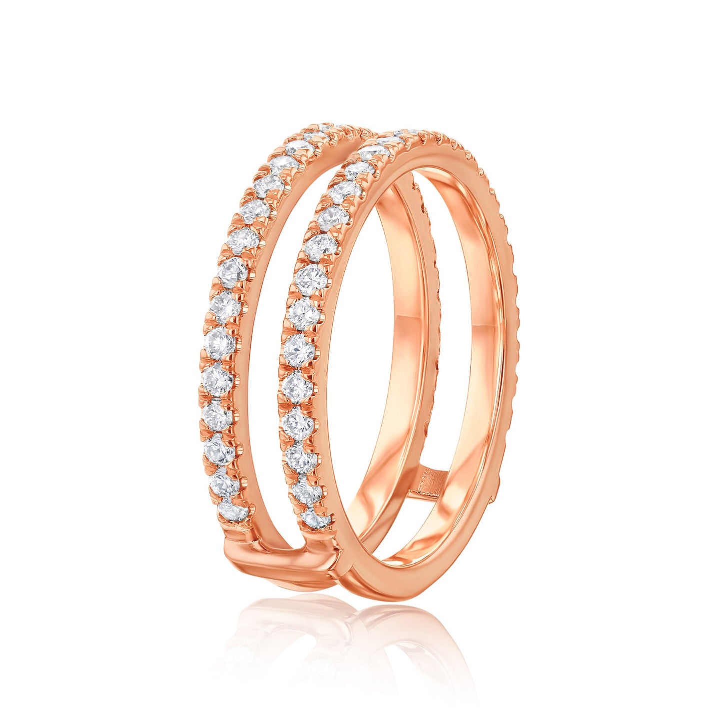0.75 Carat Lab Grown Diamond Insert Guard Barlett Ring