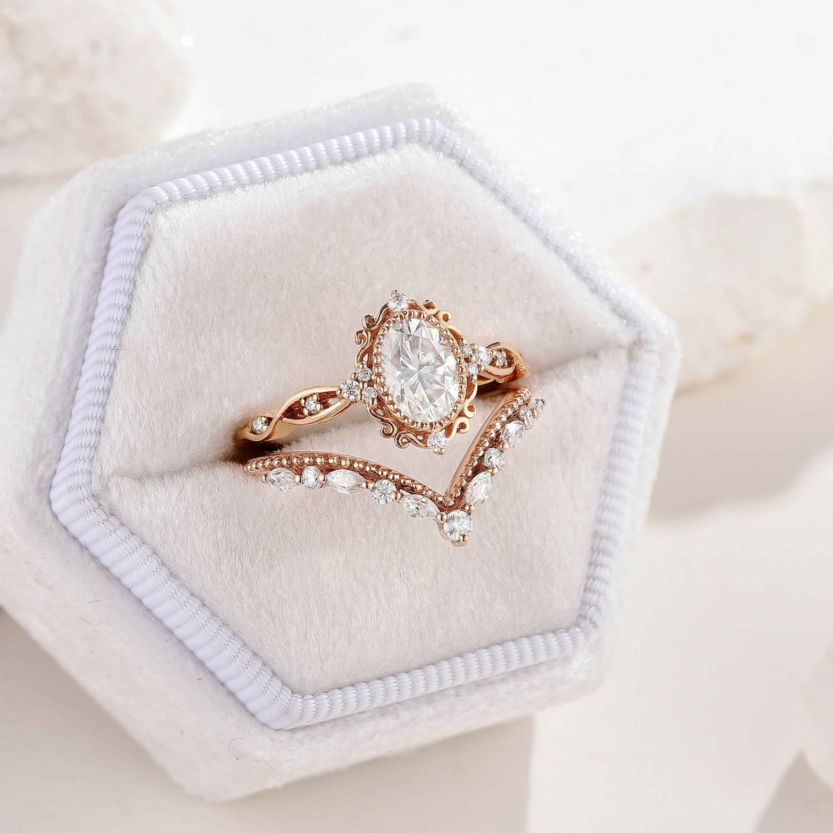 Moissanite Stacking Wedding Band One Piece For Women