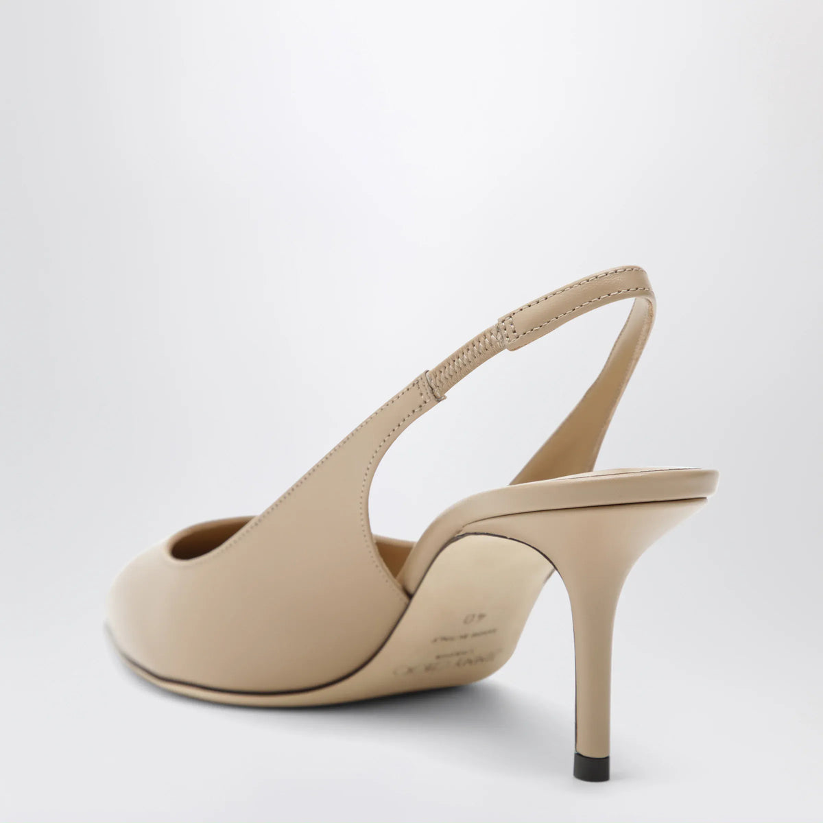 Jimmy Choo - Leather slingbacks with ankle strap