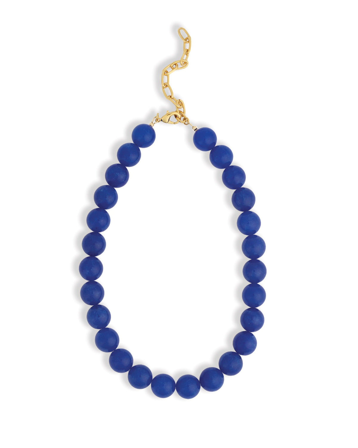 Blue Jade Chunky Beaded Necklace | 14mm