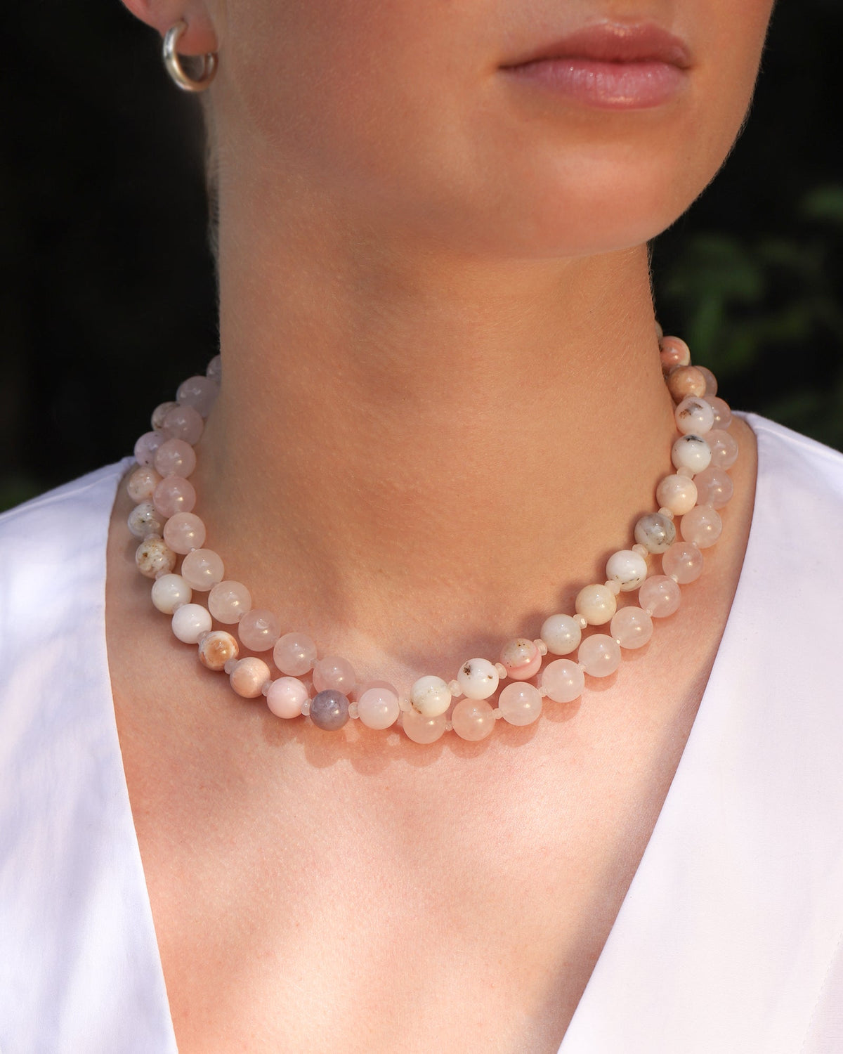 Peruvian Opal Beaded Necklace | 10mm