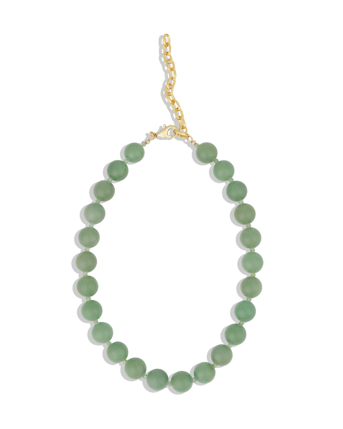 Green Aventurine Chunky Beaded Necklace | 12mm