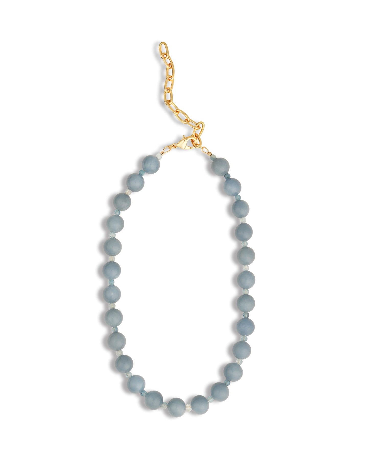Angelite Chunky Beaded Necklace | 10mm