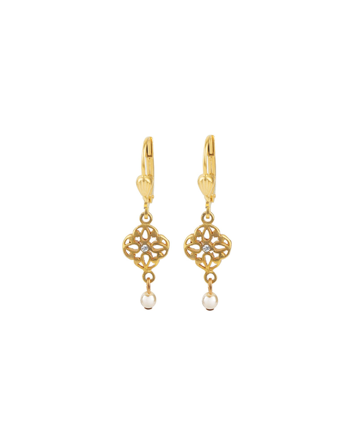 Filigree Pearl Drop Hooks
