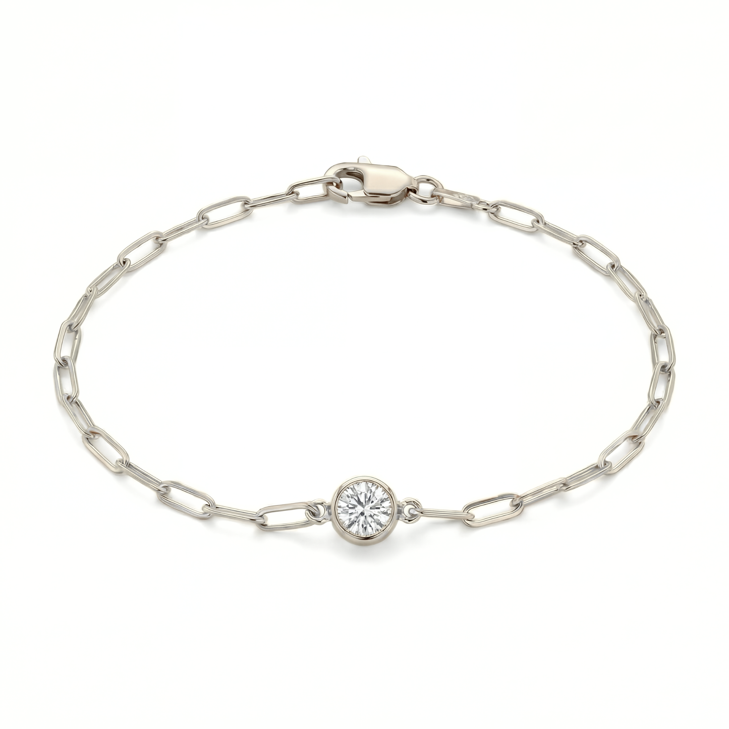 The Paperclip Bezel Bracelet | Lab-Grown Diamond