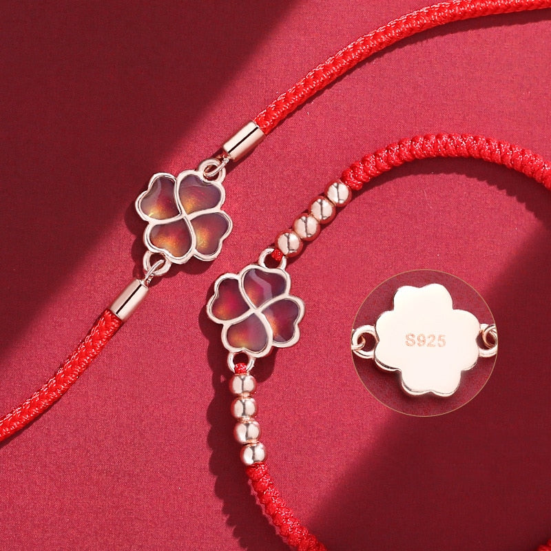 Lucky Four-Leaf Clover Bracelet