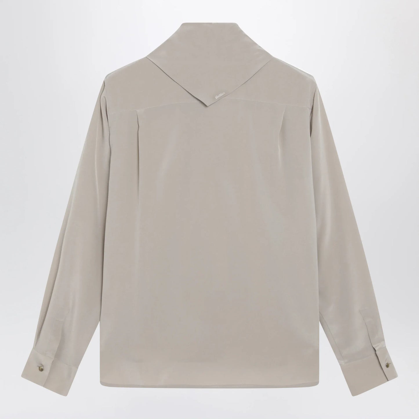 Max Mara - Rock beige silk blouse with scarf