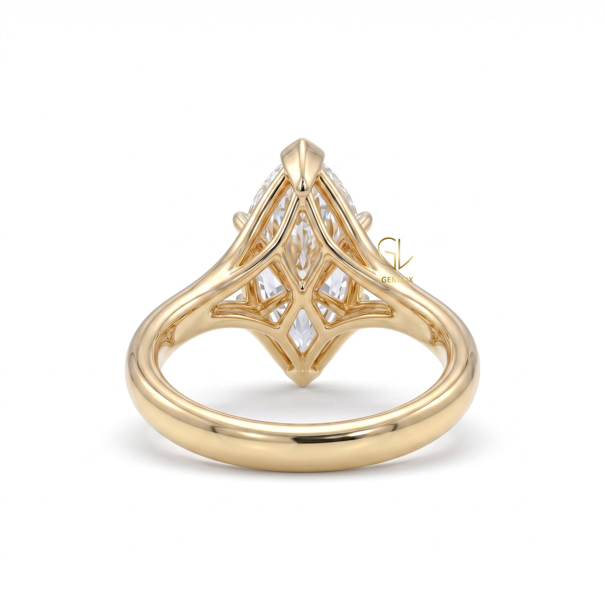 Marquise Cut Lab-Grown Diamond Split Shank Solitaire Engagement Ring