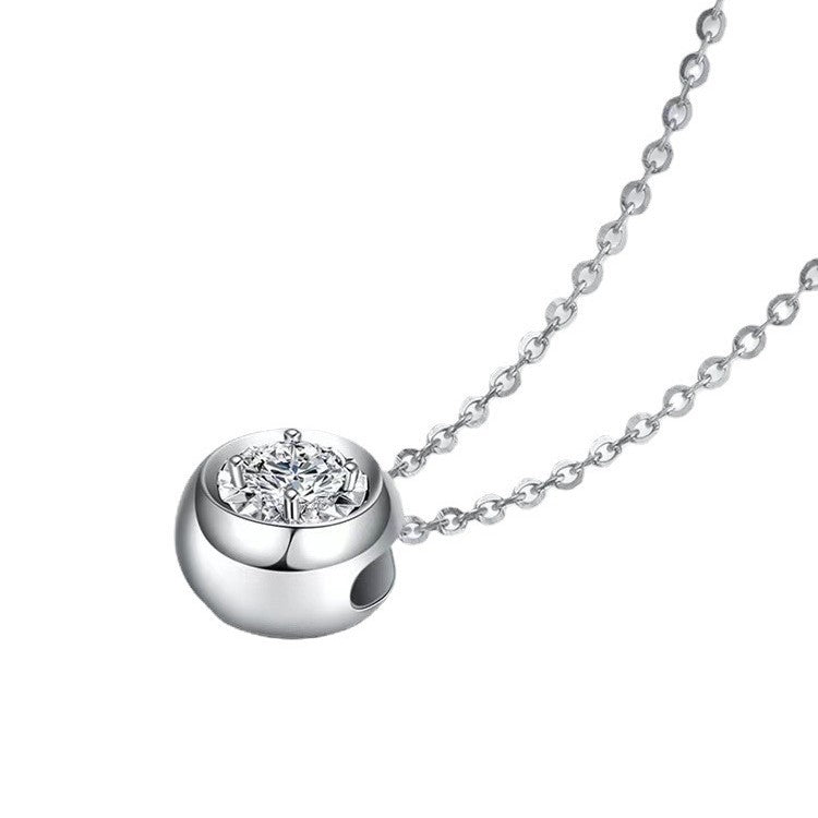 Classic 1.0ct Bezel Moissanite Necklace