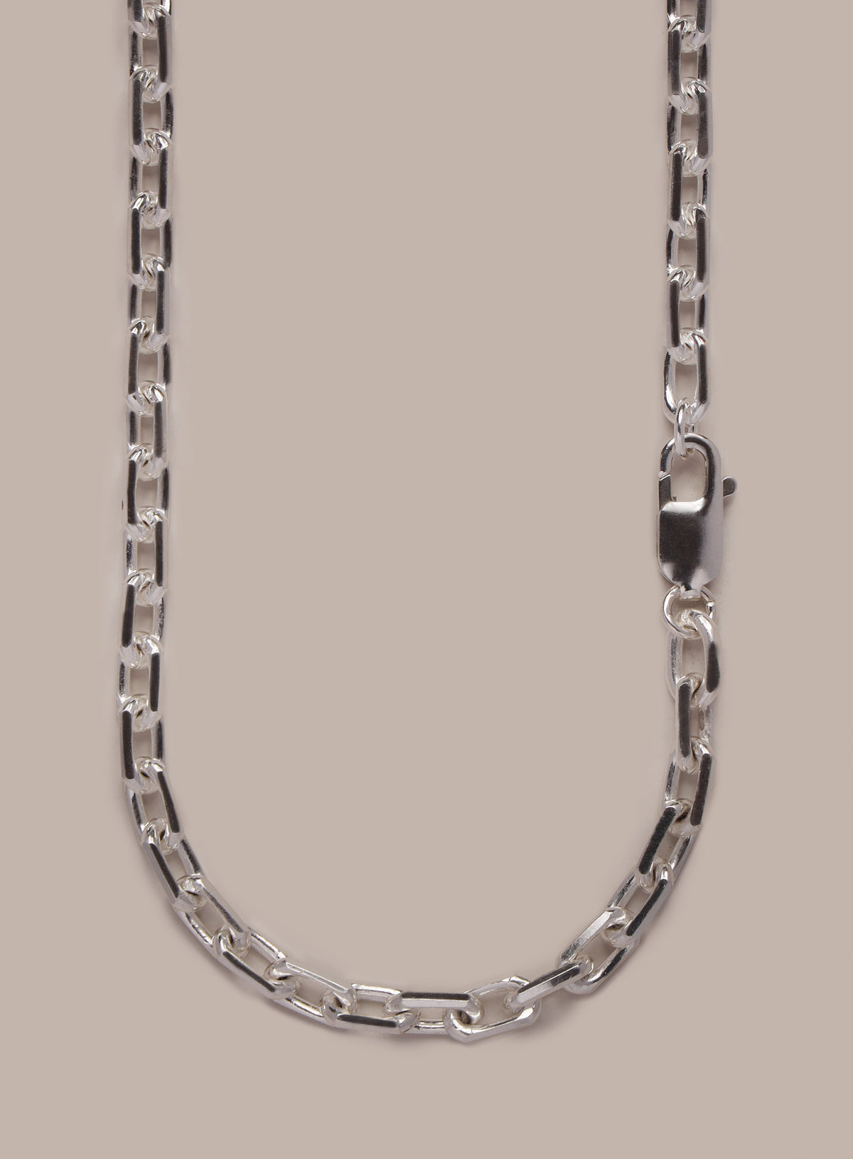 925 Sterling Silver Diamond Cut Cable Chain Necklace