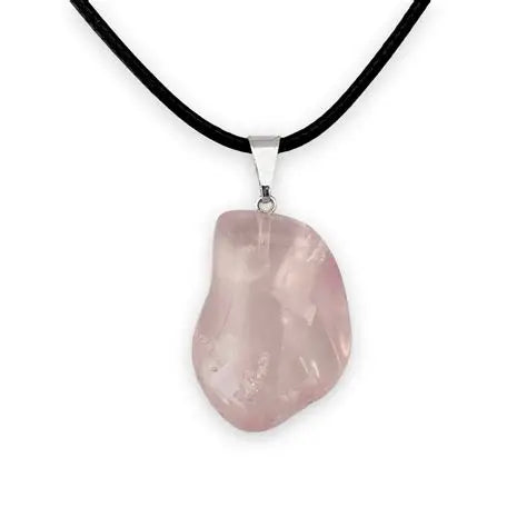 Rose Quartz Tumbled Necklace (3/4-1")