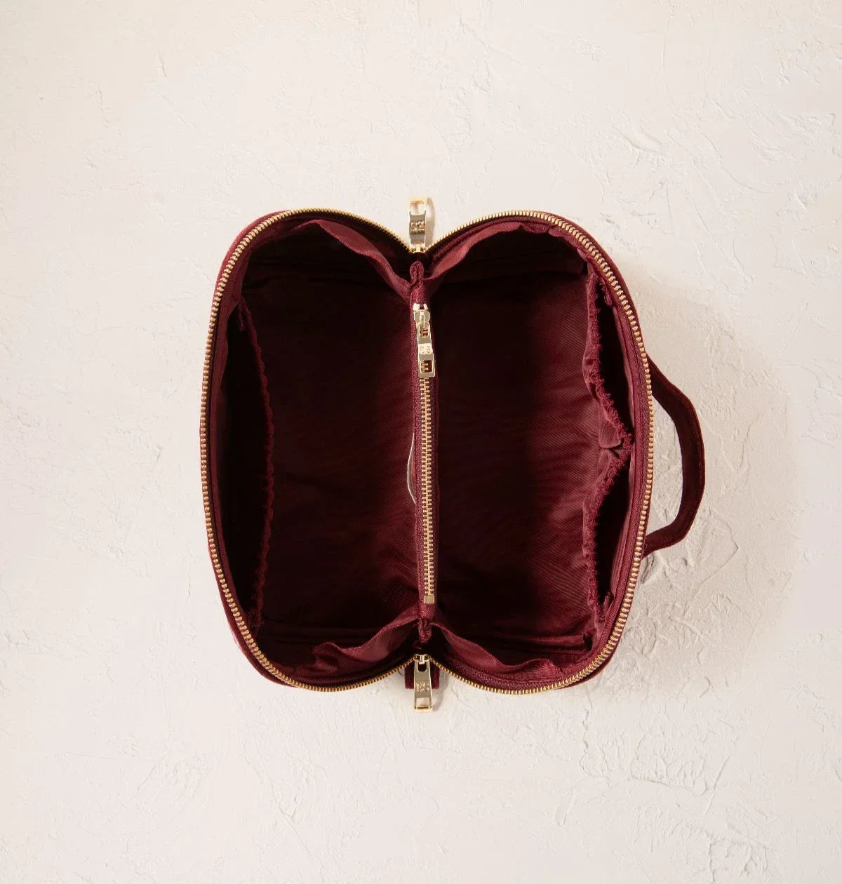 Ocean Treasures Velvet Open Flat Makeup Bag