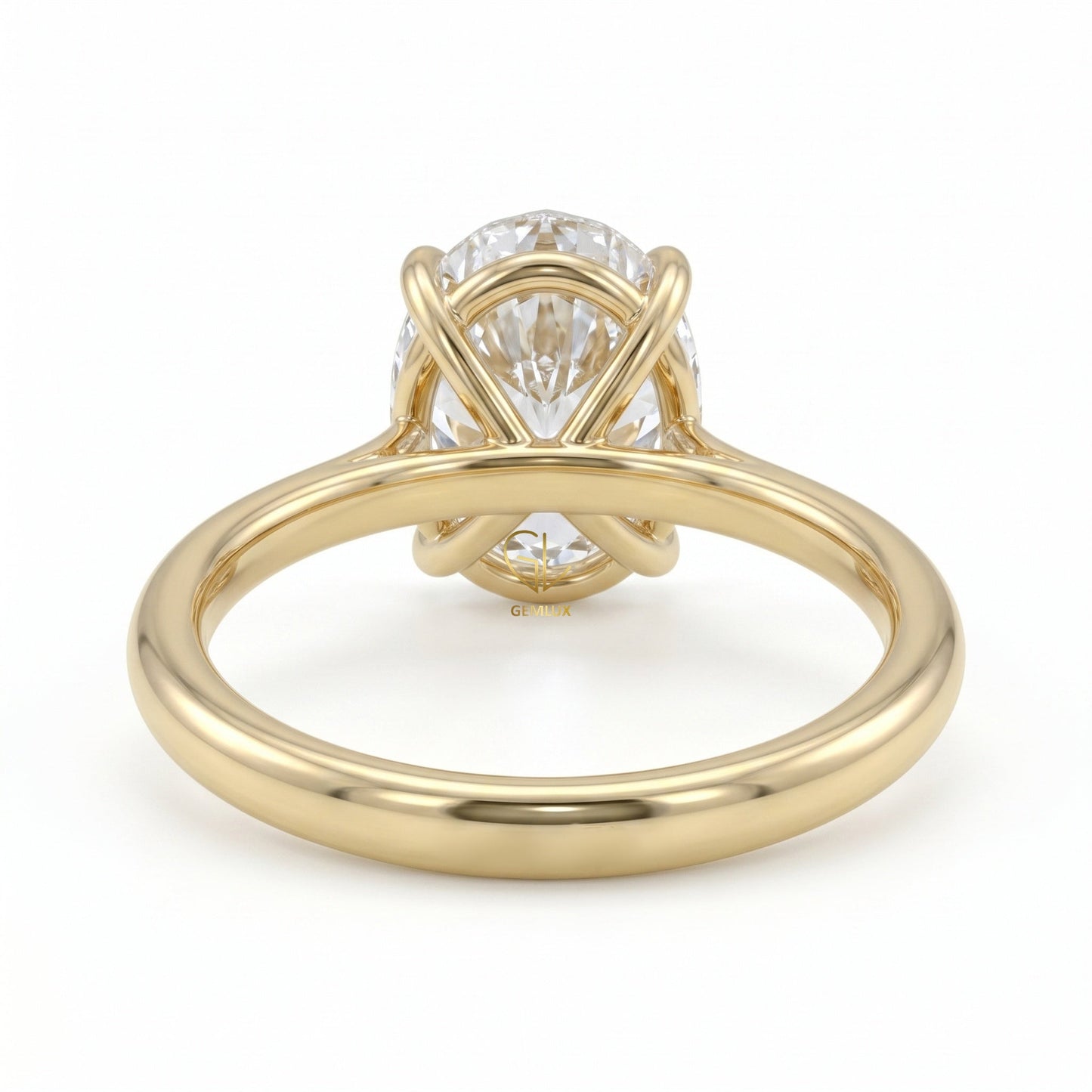 Oval Cut Lab Grown Diamond Solitaire Engagement Ring