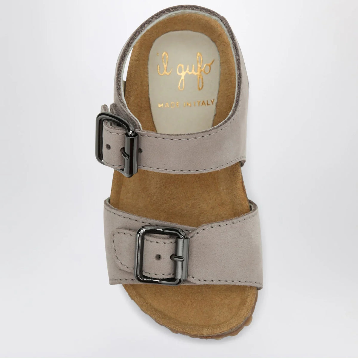 Il Gufo - Gray sandal in nubuck with strap