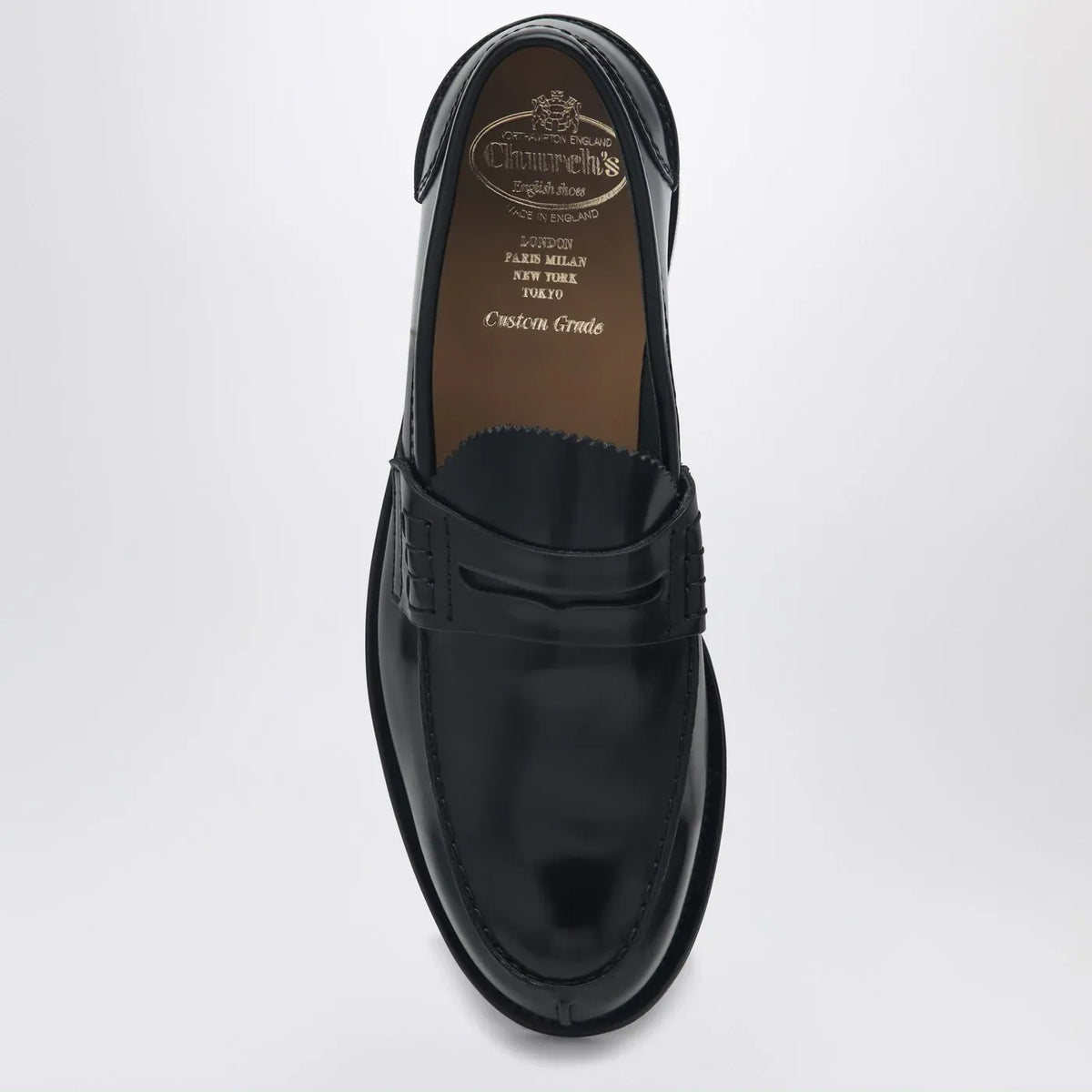 Church's - Black shiny leather Pembrey loafers