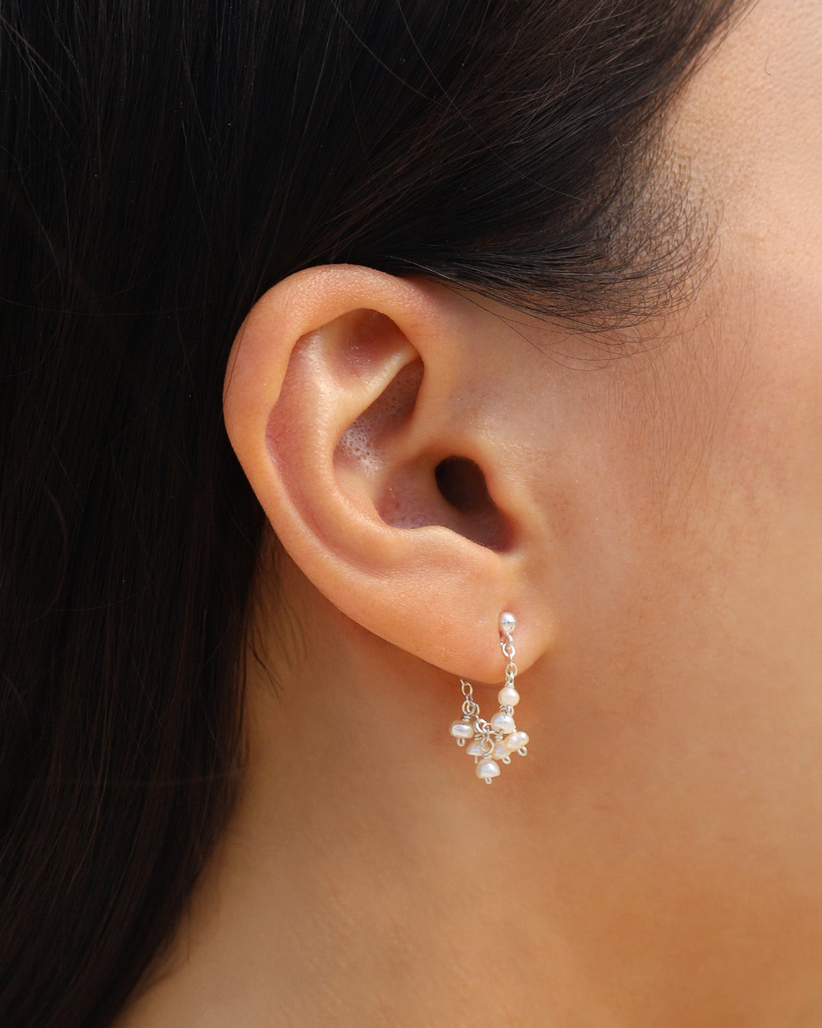 Stone Cluster Loop Studs