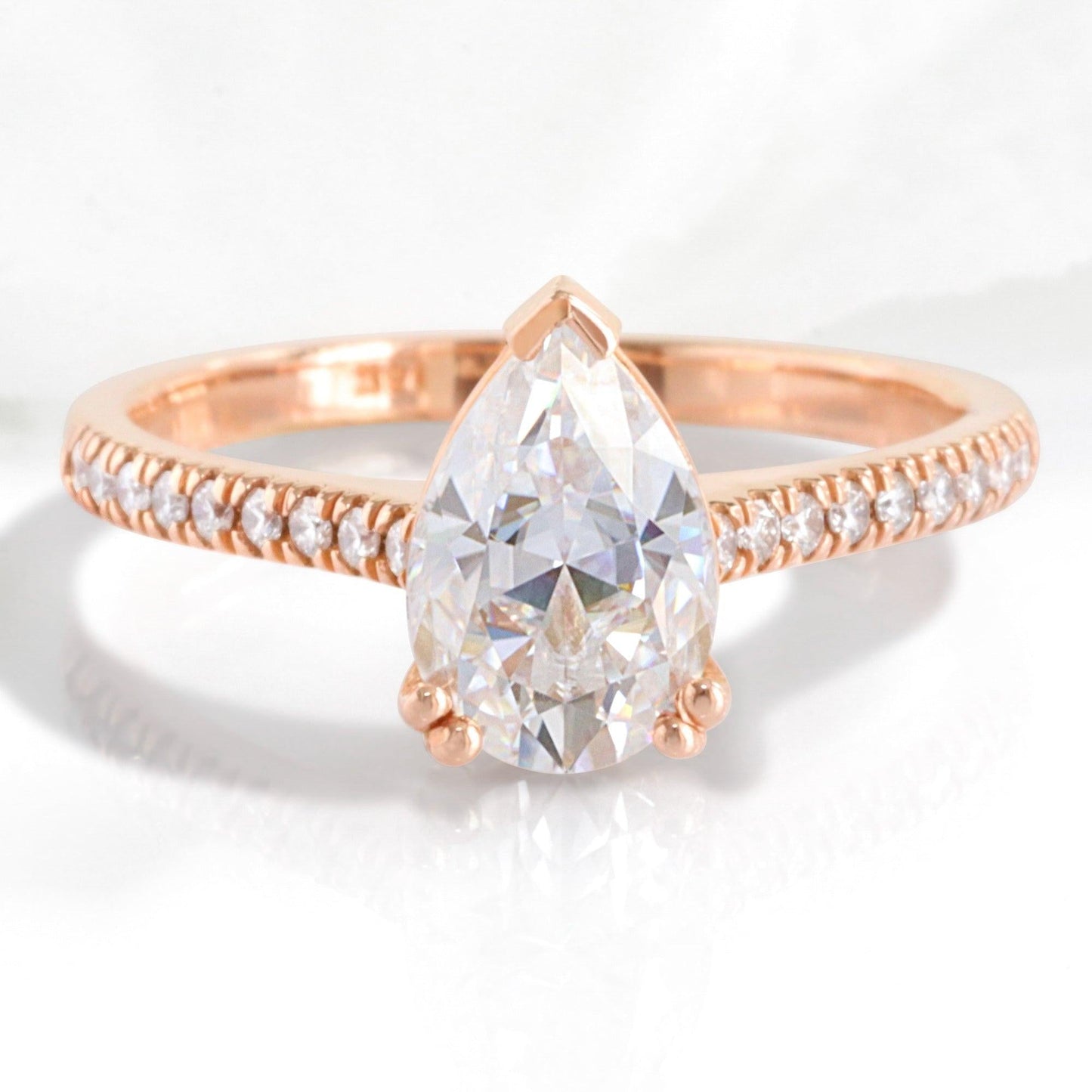 Grace’s Solitaire | 1.7CT Pear Cut Lab Diamond Engagement Ring
