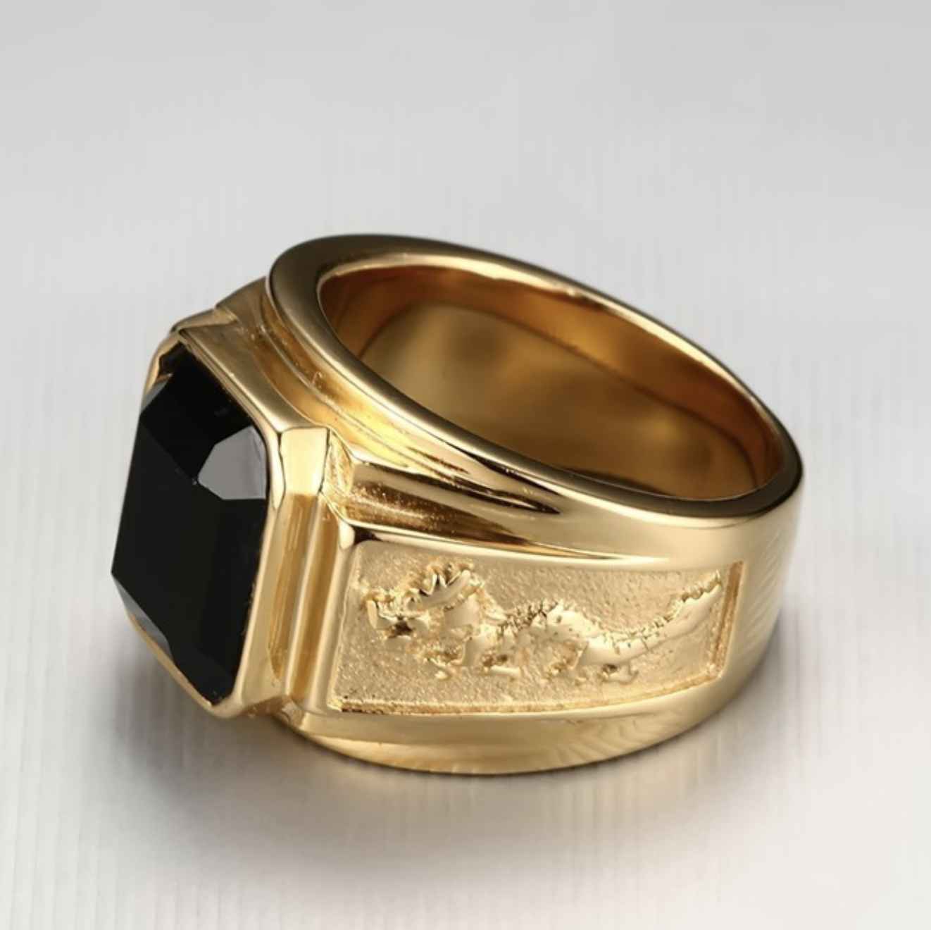 Natural Stones Lucky Dragon Ring