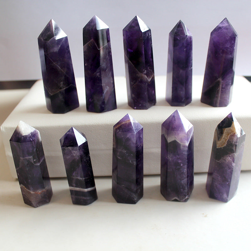 Quartz Crystal Amethyst Meditation Wand