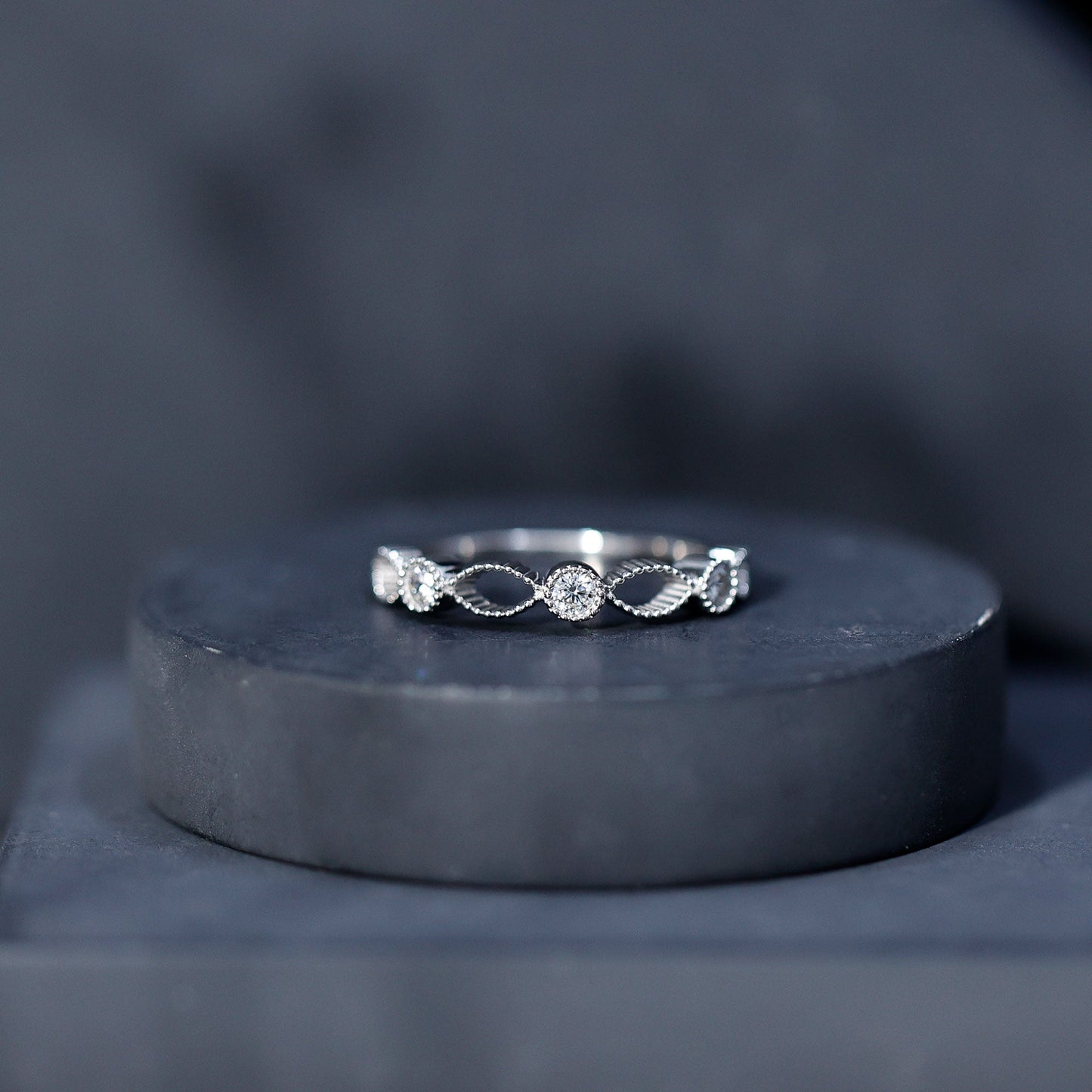 Infinity Inspired Lab Grown Diamond Stackable Ring for Women