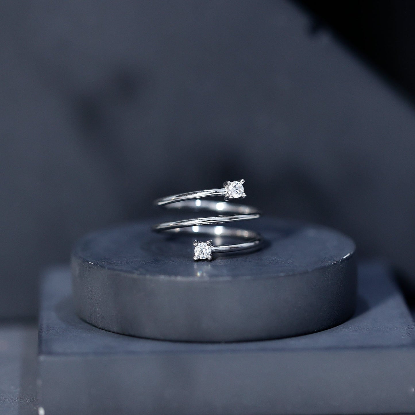 Lab Grown Diamond Spiral Ring