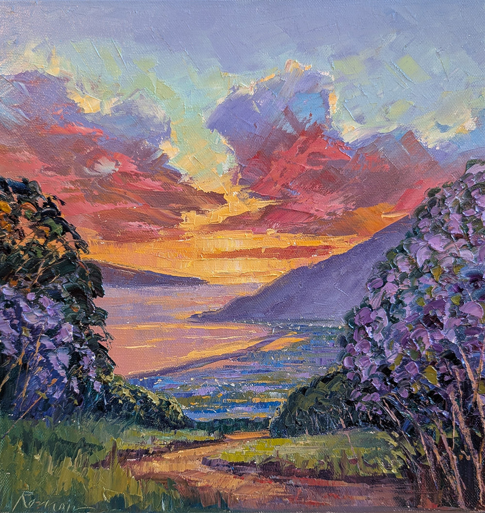Jacaranda sunset by Roman Czerwinski