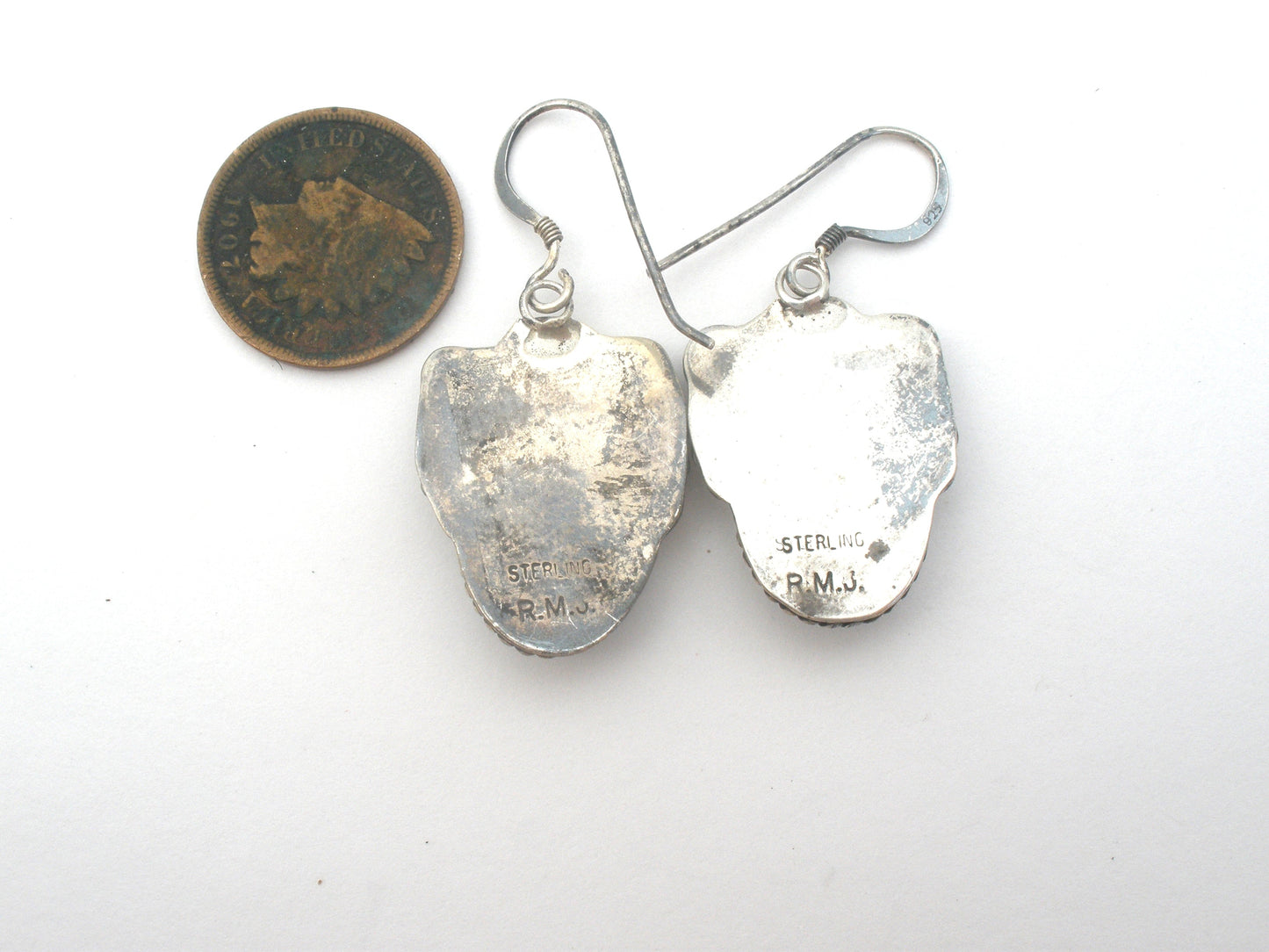 Robert Johnson Turquoise Earrings Sterling Silver