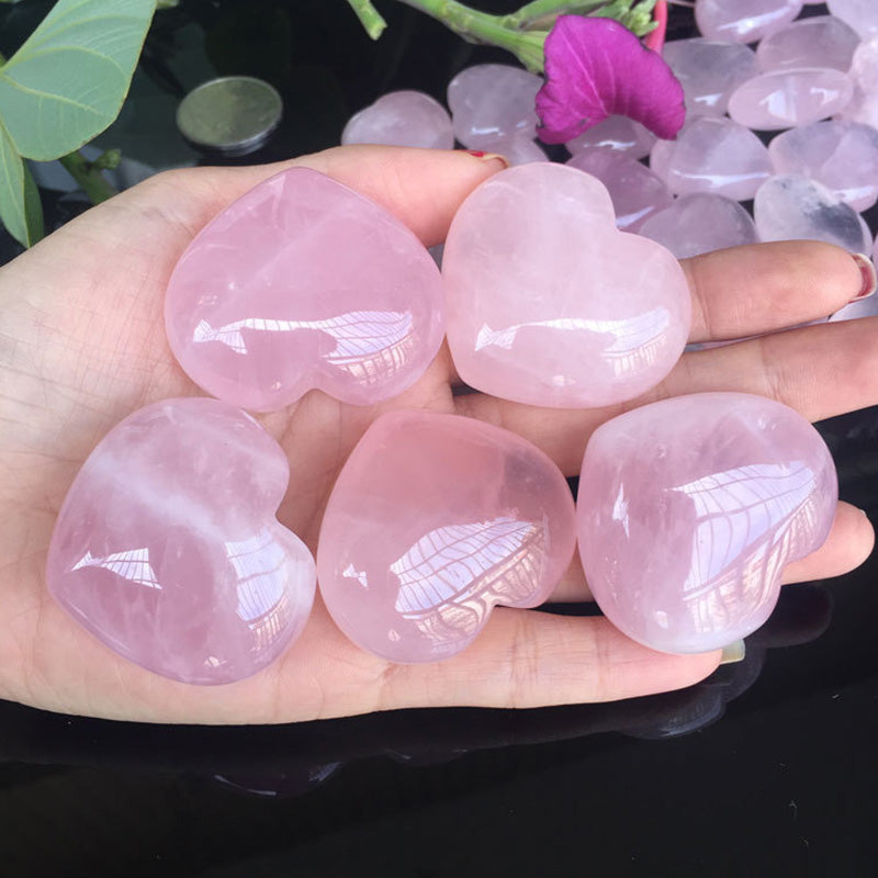 Rose Quartz Heart-Shaped Love Stone